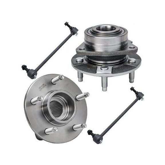 Front Wheel Hub and Sway Bar Link Kit - Compatible with 2005 Chevy Equinox LS