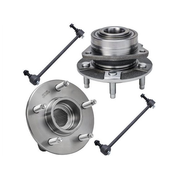 Front Wheel Hub and Sway Bar Link Kit - Compatible with 2006 Pontiac Torrent Base