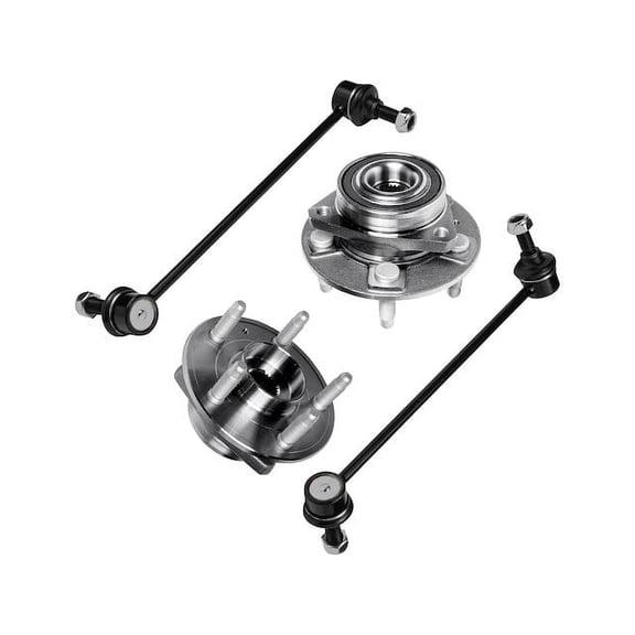 Front Wheel Hub and Sway Bar Link Kit - Compatible with 2016 - 2019 Chevy Malibu 2017 2018