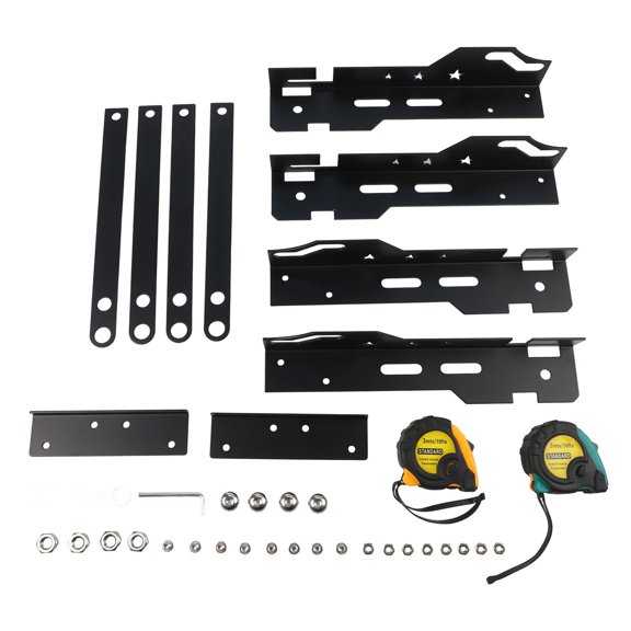 Front Wheel Toe Alignment Tool Set Metal Calibration Equipment With Installation Kit For Cars SUVs No Caliper Removal Required DIY Tool(Black)