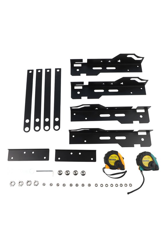 Front Wheel Toe Alignment Tool Set Metal Calibration Equipment With Installation Kit For Cars SUVs No Caliper Removal Required DIY Tool(Black)