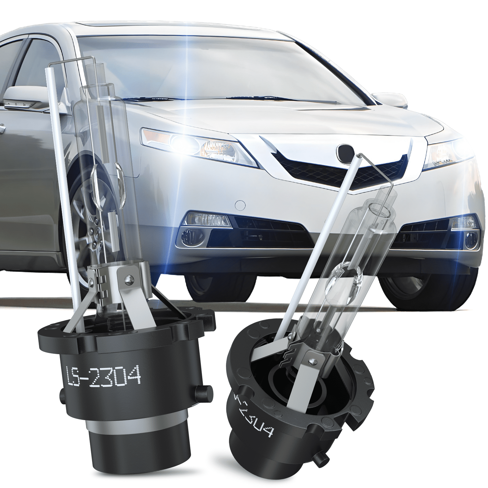 Front White 6000K HID Headlight Bulb For Acura TL 2009-2014 Low Beam 2004-2008 High Low Beam Set of 2