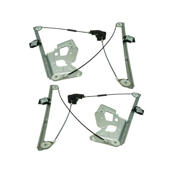 Front Window Regulator Set 2 Piece - Compatible with 2001 - 2003 BMW 530i 2002