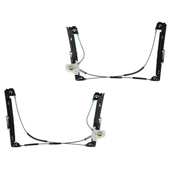 Front Window Regulator Set 2 Piece - Compatible with 2002 - 2005 Mini Cooper 2003 2004