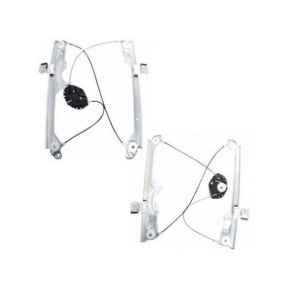 Front Window Regulator Set 2 Piece - Compatible with 2015 - 2019 GMC Sierra 3500 HD 2016 2017 2018