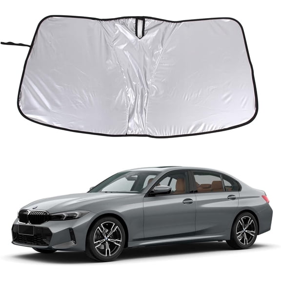 Front Window Sun Shade for BMW 3/4/i3/I4 Series 2019-2024, Front Windshield Sunshade, Sun Visor Blocker