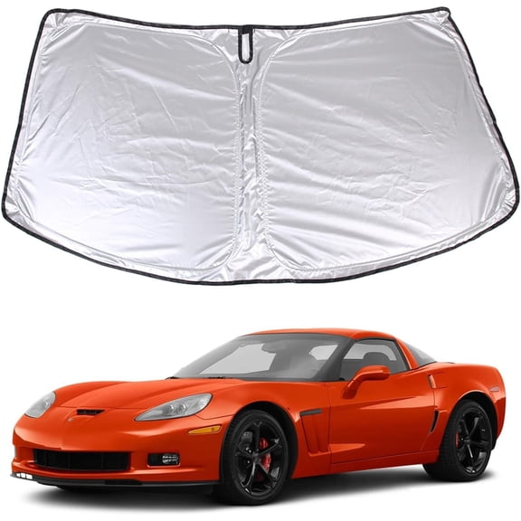 Front Window Sun Shade for Corvette C6 2005-2013, Front Windshield Sunshade, Sun Visor Blocker