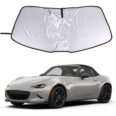 Autosuperstar Front Passenger Right Sun Visor For Mazda MX-5 Miata 2006-2015 – Black Vinyl