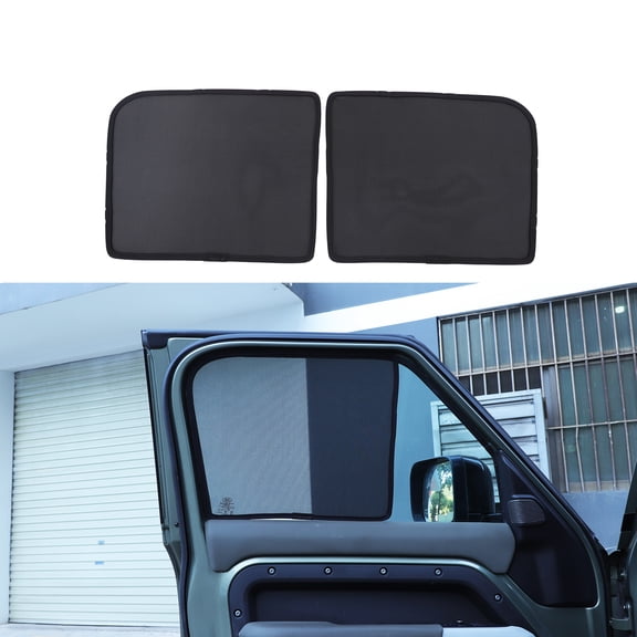 Front Window screens for Land Rover Defender 110/130 2020-2024 Accessories Front sunshade Screen Mosquito Net UV Blocker Sun Protector Glare HeatShield(Black)