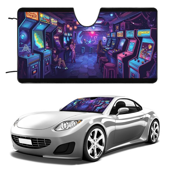 Front Windshield Sun Shade - Blocks UV Rays Sun Visor Protector - Keeps Your Vehicle Cool - 55"x30" QC1103003