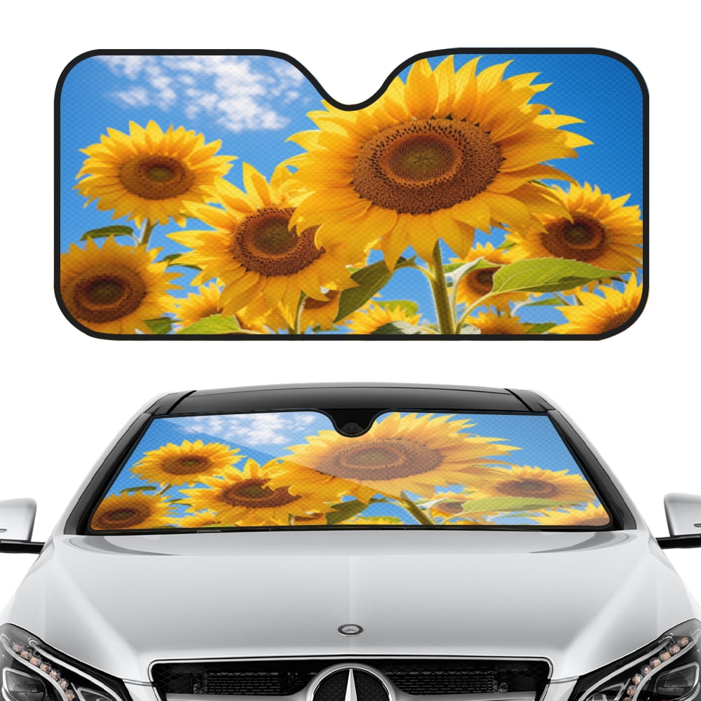 Front Windshield Sun Shade for Car & SUV, 55x30in UV Blocker, Foldable ...