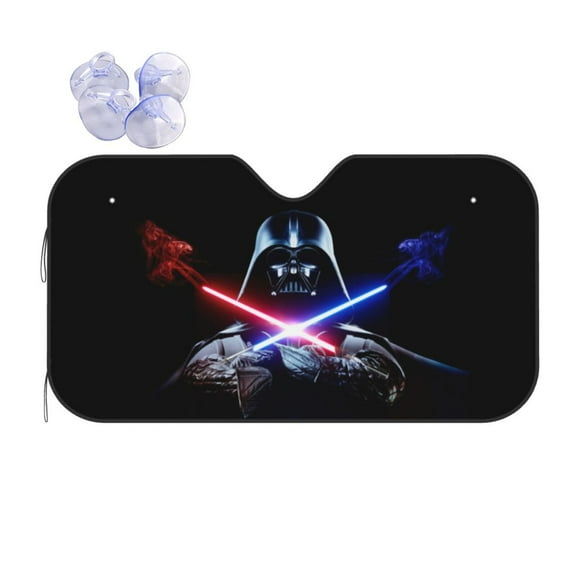 Front Windshield Sun Shade Darth Vader Folding Shield UV Ray Blocks Visor Protector for Car Truck SUV Small