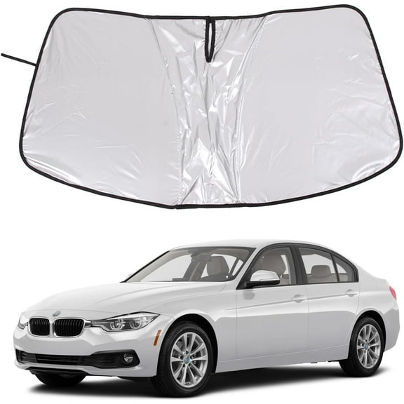 Front Windshield Sunshade for BMW 3 Series 2013-2019 Windshield Sun Shade Sun Visor UV Blocker Privacy Protector Custom Sunscreen Heatshield Keep Your Vehicle Cool Lightweight & Portable