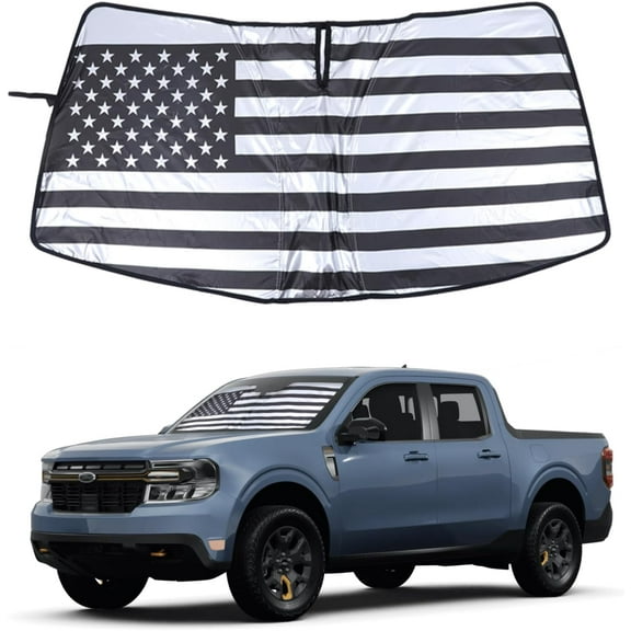 Front Windshield Sunshade for Ford Maverick 2022-2024 Truck Windshield Sun Shade Sun Visor UV Blocker Privacy Protector Custom Sunscreen Heatshield Keep Your Car Cooler Resilient & Expeditious(Grey)