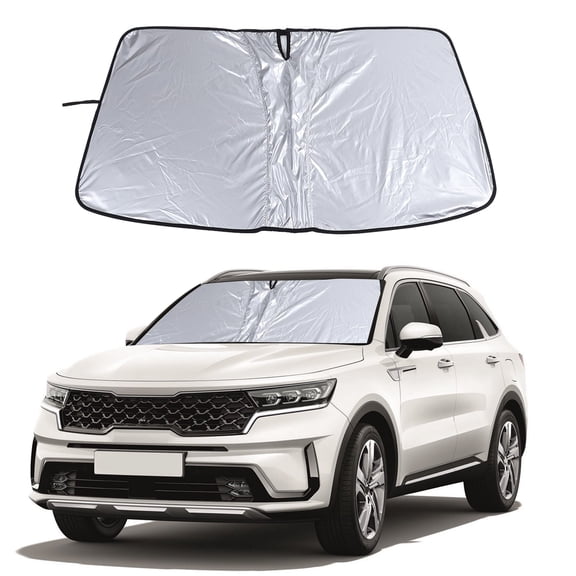 Front Windshield Sunshade for Kia Sorento 2015-2022, Front Window Sun Shade Foldable Reflective Sun Visor Custom Sunscreen UV Blocker Privacy Protector HeatShield