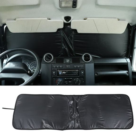 Front Windshield Sunshade for Land Rover Defender 2004-2018, Front Window Sun Shade Foldable Reflective Sun Visor Custom Sunscreen UV Blocker Privacy Protector HeatShield