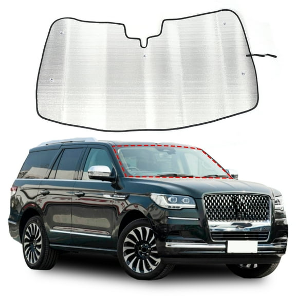 Front Windshield Sunshade for Lincoln Navigator , Front Window Sun Shade, Foldable Reflective Sun Visor, Screen Shield Cover UV Blocker Protector HeatShield