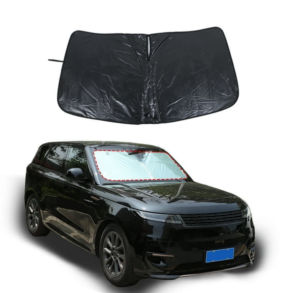 Front Windshield Sunshade for Range Rover Sport 2023 2024, Front Window Sun Shade Foldable Reflective Sun Visor Custom Sunscreen UV Blocker Privacy Protector HeatShield