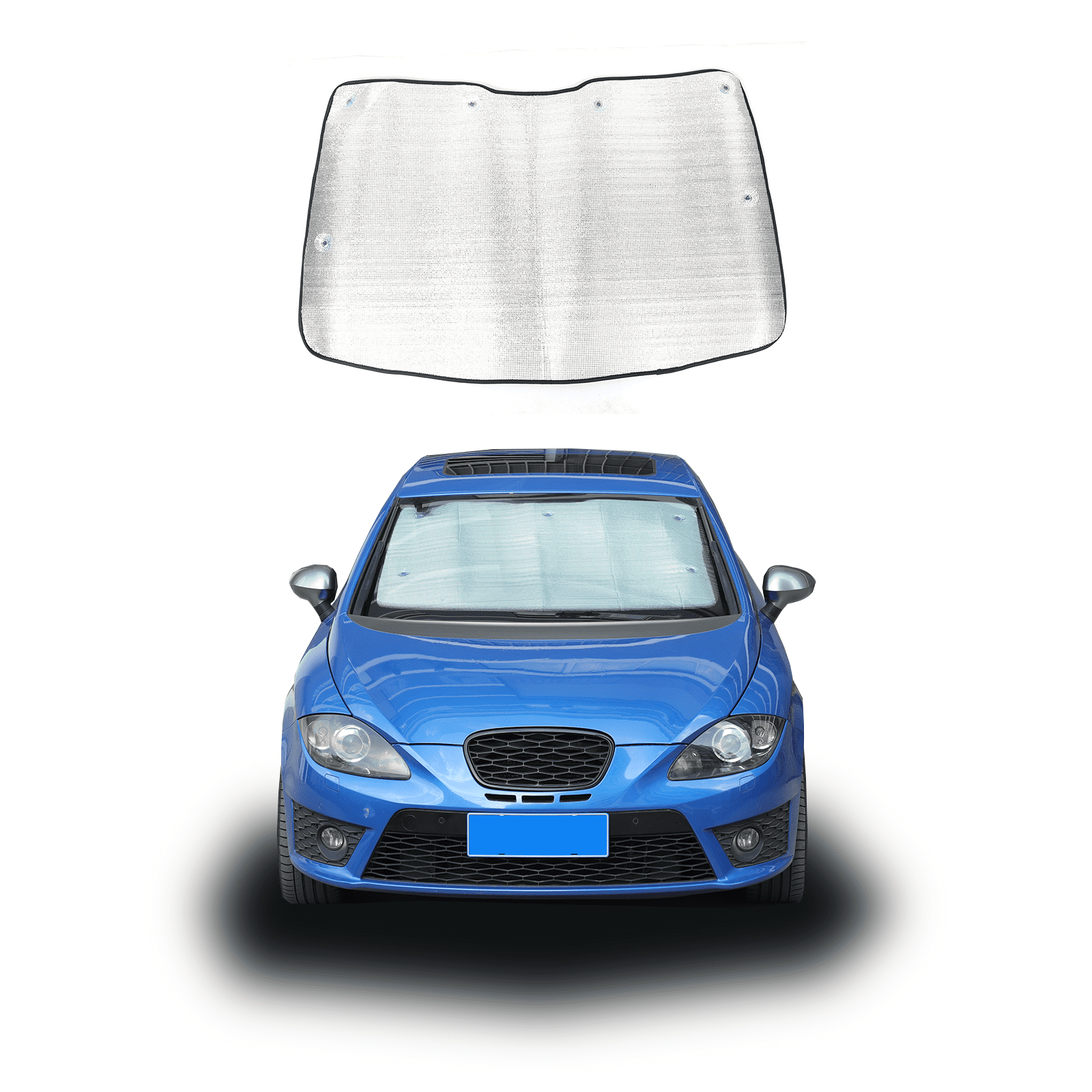 Front Windshield Sunshade  for  Seat leon 2008-2012 Accessories, Windshield Sun Shade, Foldable Reflective Sun Visor, Screen Shield Cover UV Blocker Protector HeatShield Keeps Your Vehicle Cool