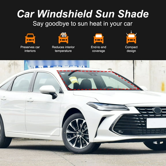Front Windshield Sunshade for Toyota Avalon 2023, Front Window Sun Shade Foldable Reflective Sun Visor Custom Sunscreen UV Blocker Privacy Protector HeatShield