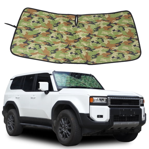 Front Windshield Sunshade for Toyota Prado 2024,Front Window Sunshade Foldable Reflective Sun Visor  Custom Sunscreen ,UV Blocker,Privacy Protector HeatShield