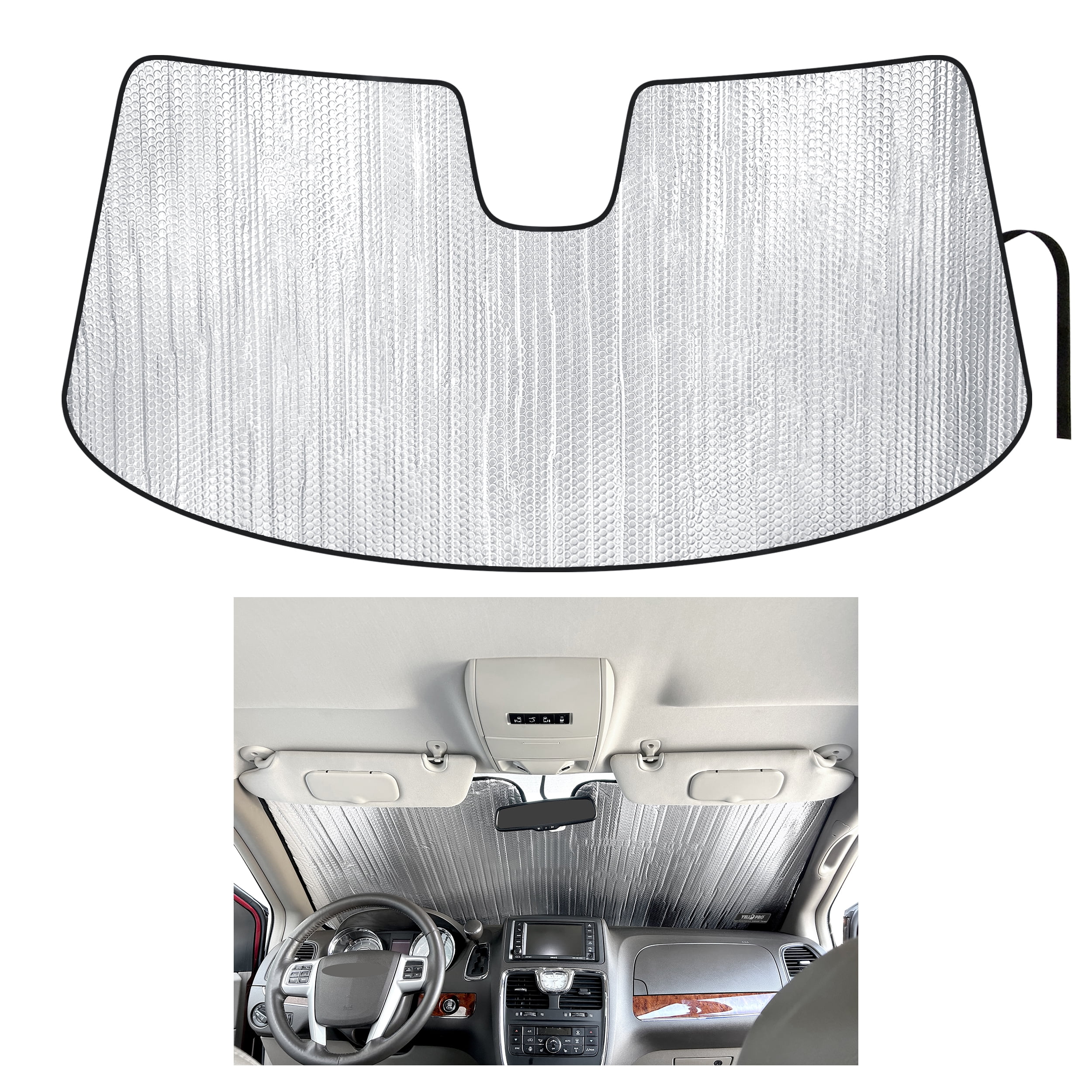 スカジャン BORDER CARWIN Front Windshield Sunshade for 2008-2018 Chrysler Town