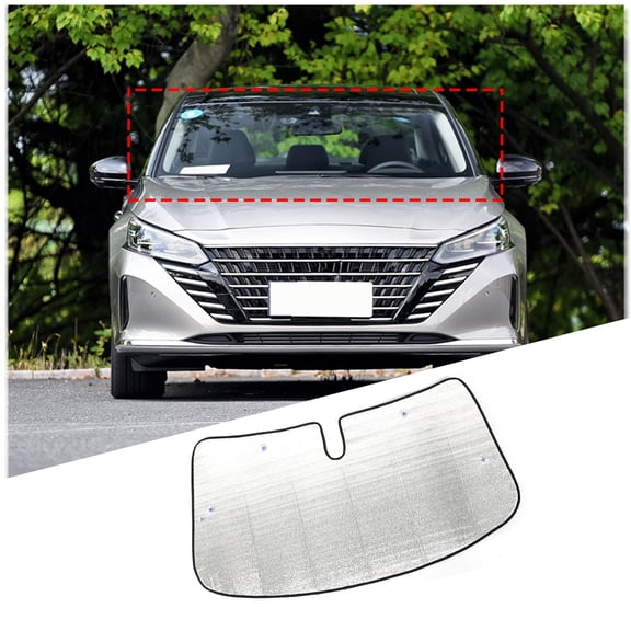 Front Windshield Sunshade for Nissan Altima 2018-2023 Accessories, Windshield Sun Shade, Foldable Reflective Sun Visor, Screen Shield Cover UV Blocker Protector HeatShield Keeps Your Vehicle Cool