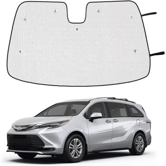 Front Windshield Sunshade for Toyota Sienna 2021-2024, Front Window Sun Shade