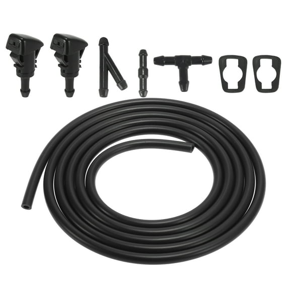 Front Windshield Washer Nozzles Kit for Jeep Grand Cherokee 2.2 Meters Hose with 3pcs Connectors 5116079AA