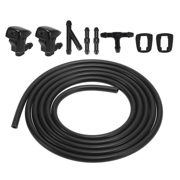 Front Windshield Washer Nozzles Kit for Jeep Grand Cherokee WK2 2.2 Meters Hose with 4pcs Connectors 68260443AA