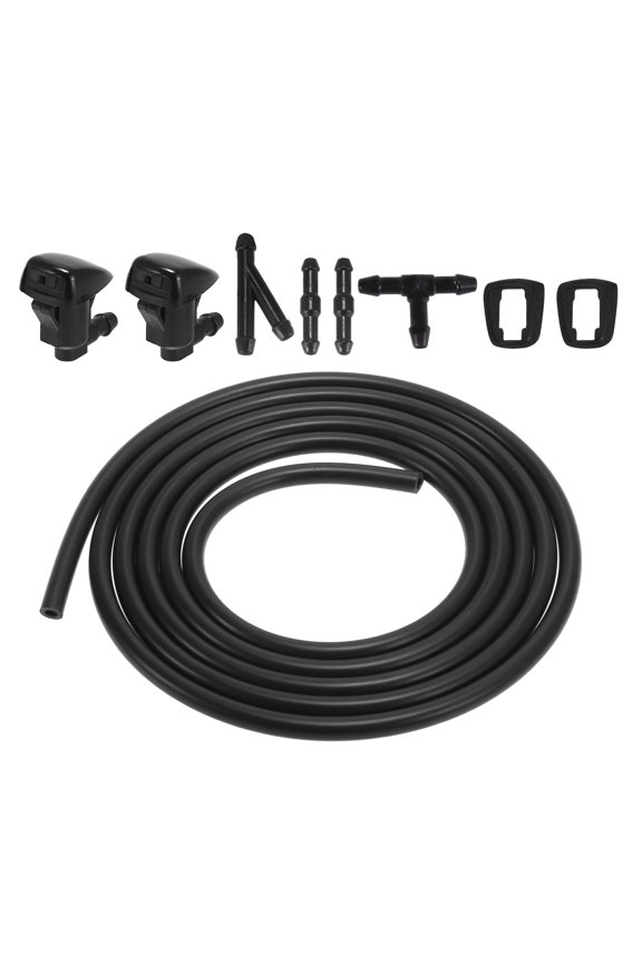 Front Windshield Washer Nozzles Kit for Jeep Grand Cherokee WK2 2.2 Meters Hose with 4pcs Connectors 68260443AA