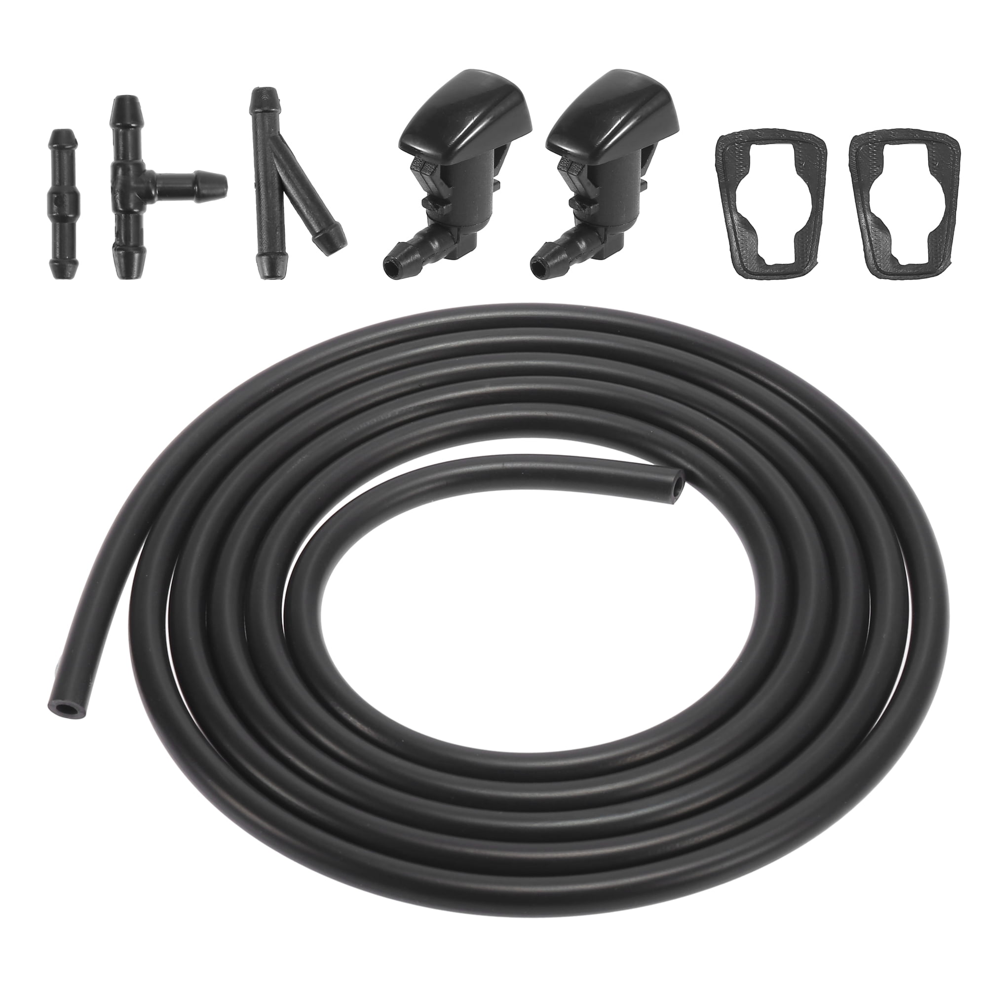 Front Windshield Washer Nozzles Kit with Windshield Washer Hose and 3