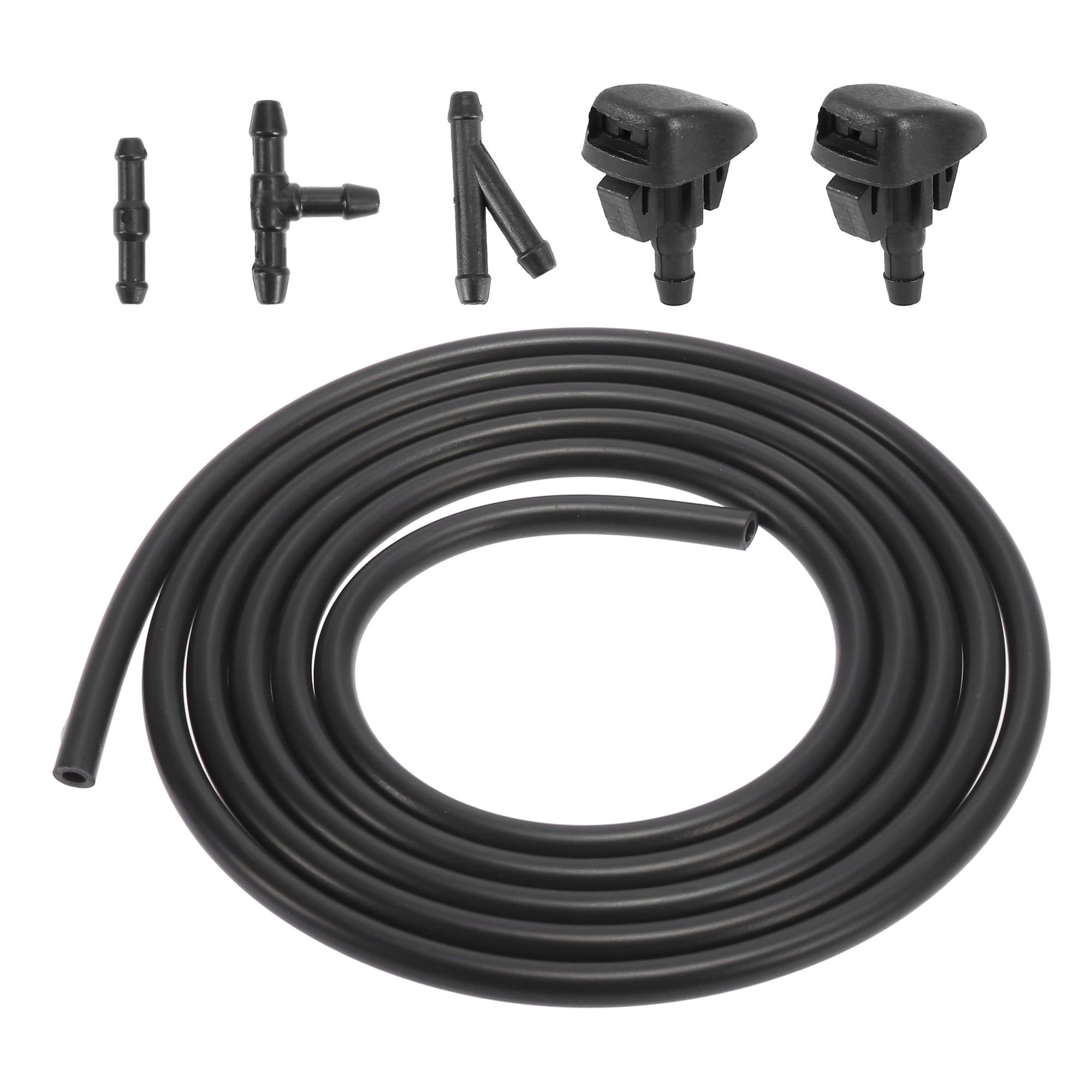 Front Windshield Washer Nozzles Kit with Windshield Washer Hose