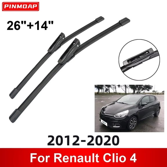 Front Wiper Blades For Renault Clio 4 IV 2012 - 2020 RS Hatchback Estate Windshield Brushes Windscreen Window 26"+14"