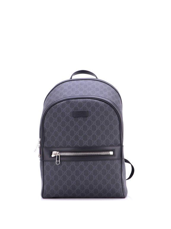 Front Zip Pocket Backpack GG Coated Canvas Medium By Rebag