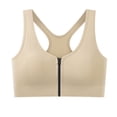 thumbnail image 1 of Front Zip Sports Bra, Wireless Racerback Bra for Women with Front Closure, High Support Workout Bra for Casual and Low-Impact Activities, 1 of 2
