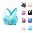 thumbnail image 1 of Front Zip Sports Bra for Women, High Support Workout Yoga Running Top with Adjustable Racerback, Seamless Breathable Padded Fitness Activewear, 1 of 4