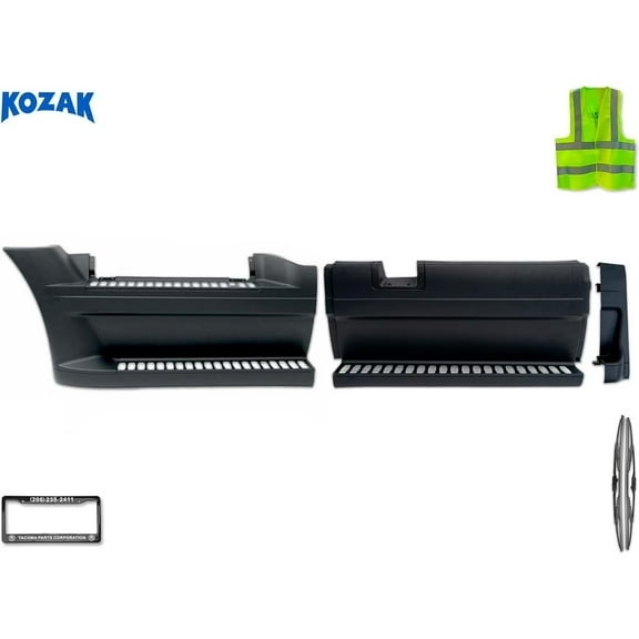 Front and Middle Fairing Step Panel w/ Rear Extension Set Left Side Compatible with Freightliner Cascadia 2008-2017