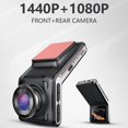 Front and Rear 2K Dash Cam w WiFi; Front res 1440P and Rear Cam 1080P