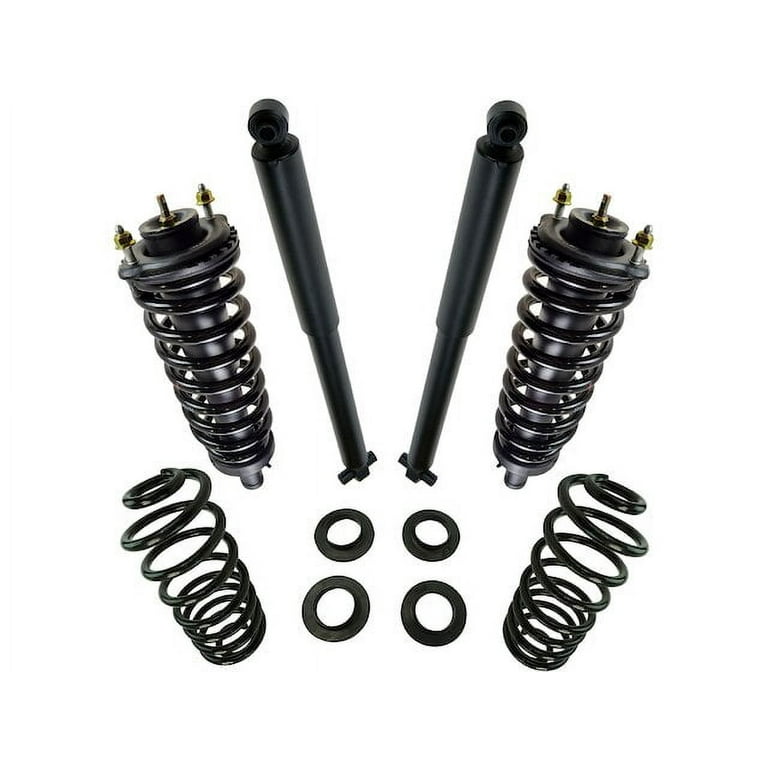 Front and Rear Air Spring to Coil Spring Conversion Kit 10 Piece -  Compatible with 2004 - 2007 Buick Rainier 2005 2006