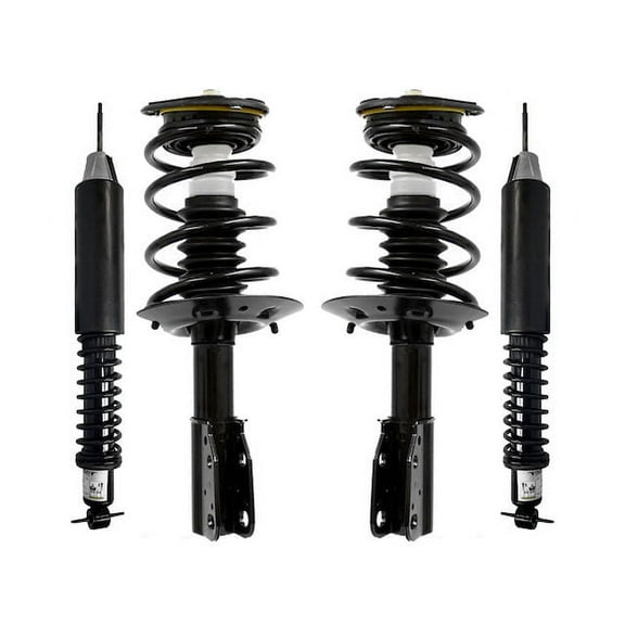 Front and Rear Air Spring to Coil Spring Conversion Kit - Compatible with 2000 - 2005 Cadillac DeVille 2001 2002 2003 2004