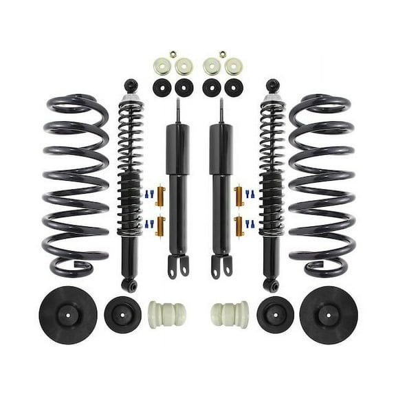 Front and Rear Air Spring to Coil Spring Conversion Kit - Compatible with 2000 - 2006 Chevy Suburban 1500 2001 2002 2003 2004 2005