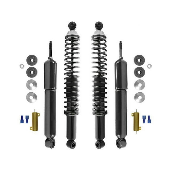 Front and Rear Air Spring to Coil Spring Conversion Kit - Compatible with 2003 - 2006 Cadillac Escalade ESV 2004 2005