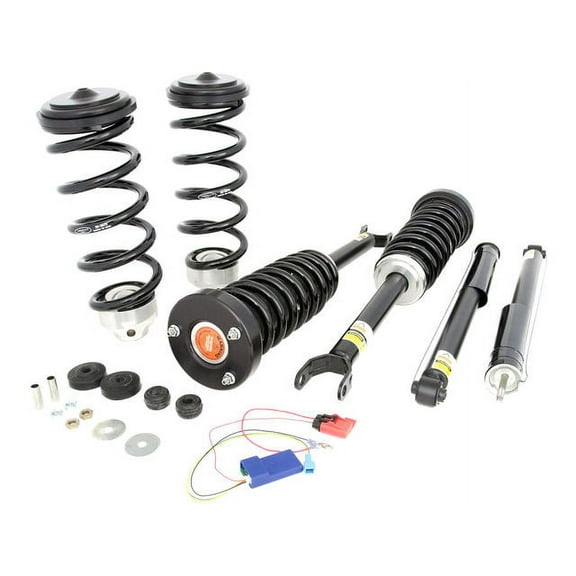 Front and Rear Air Spring to Coil Spring Conversion Kit - Compatible with 2006 - 2009 Mercedes-Benz E350 RWD Sedan 2007 2008