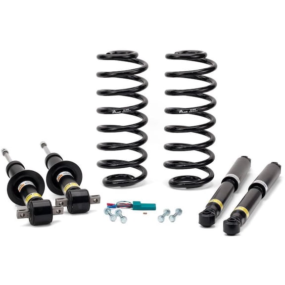 Front and Rear Air Spring to Coil Spring Conversion Kit - Compatible with 2007 - 2013 Cadillac Escalade EXT 2008 2009 2010 2011 2012