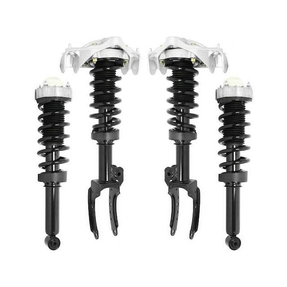 Front and Rear Air Spring to Coil Spring Conversion Kit - Compatible with 2007 - 2015 Audi Q7 2008 2009 2010 2011 2012 2013 2014
