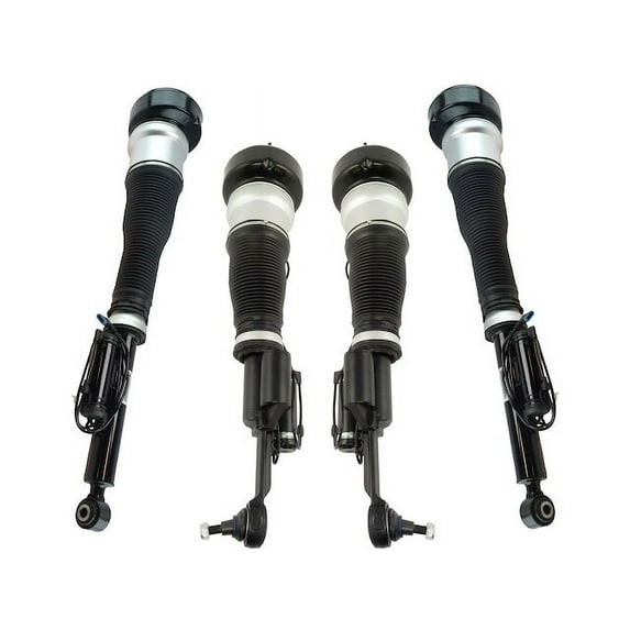 Front and Rear Air Suspension Strut Set 4 Piece - Compatible with 2007 - 2013 Mercedes-Benz S550 4Matic 2008 2009 2010 2011 2012