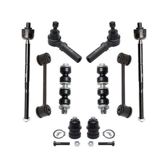 Front and Rear Ball Joint Sway Bar Link Tie Rod End Kit - Compatible with 2001 - 2010 Chrysler PT Cruiser 2002 2003 2004 2005 2006 2007 2008 2009