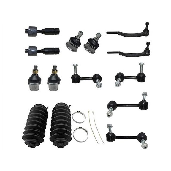 Front and Rear Ball Joint Sway Bar Link Tie Rod End Kit - Compatible with 2002 - 2003 Oldsmobile Bravada Base