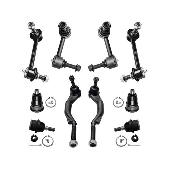 Front and Rear Ball Joint Sway Bar Link Tie Rod End Kit - Compatible with 2003 Oldsmobile Bravada Base